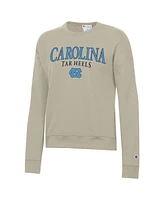 Women's Champion Tan North Carolina Tar Heels Powerblend Pullover Sweatshirt