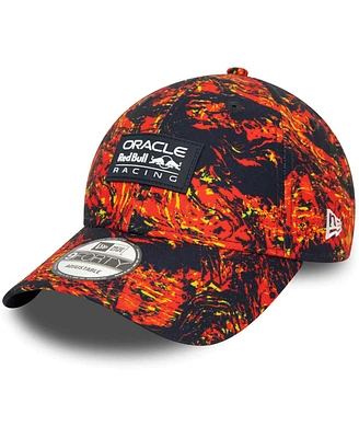 Men's New Era Navy Red Bull Racing Allover Print 9FORTY Adjustable Hat