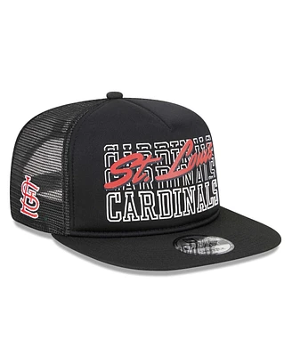 Men's New Era Black St. Louis Cardinals Street Team A-Frame Trucker 9FIFTY Snapback Hat