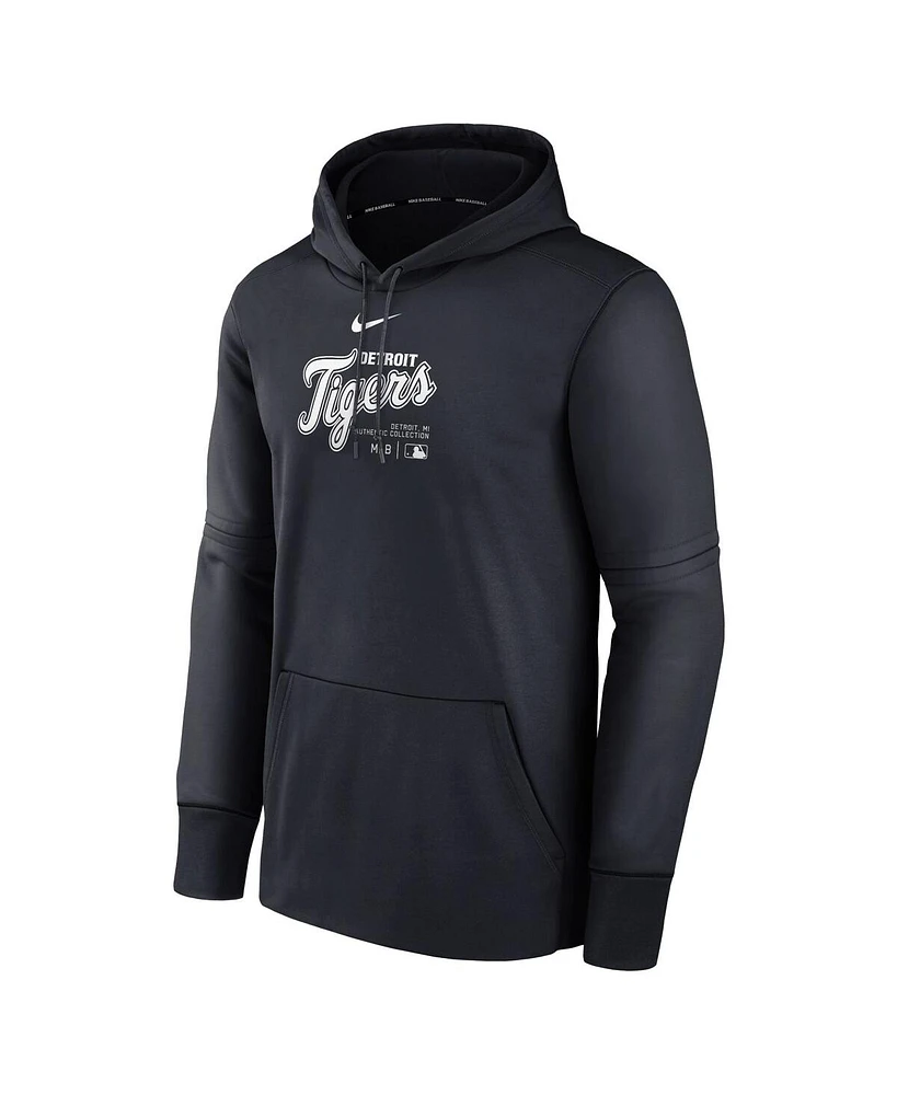 Men's Nike Navy Detroit Tigers Authentic Collection Practice Performance Pullover Hoodie
