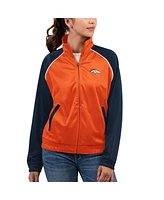 Women's G-iii 4Her by Carl Banks Orange Denver Broncos Showup Fashion Dolman Full-Zip Track Jacket