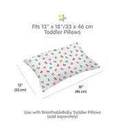 Breathable Baby Cotton Percale Pillowcase, For 13" x 18" Toddler Pillow