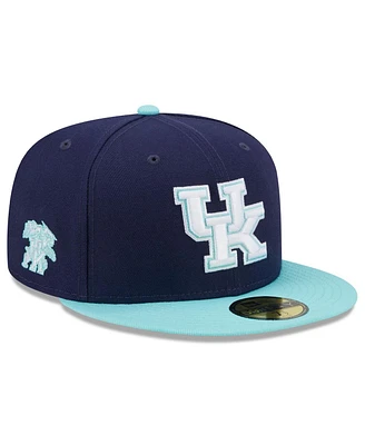 Men's New Era Navy, Light Blue Kentucky Wildcats 59FIFTY Fitted Hat