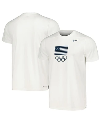 Men's Nike White Team Usa Uv Coach Performance T-shirt