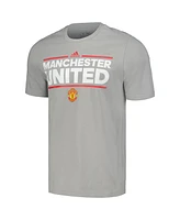 Men's adidas Gray Manchester United Lockup T-shirt