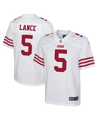 Big Boys Nike Trey Lance White San Francisco 49ers Game Jersey