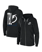 Women's Wear by Erin Andrews Black Tampa Bay Lightning Sponge Fleece Full-Zip Hoodie