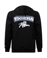 Men's Black Jackson State Tigers Striped Oversized Print Pullover Hoodie