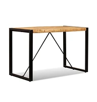 Dining Table Solid Rough Mango Wood 47.2"