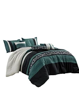 MarCielo 7 Pcs Bedding Comforter Set Matriona -King