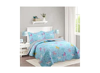 MarCielo Kids Girls Quilt Set Bedspread Coverlet Set A83 - Full