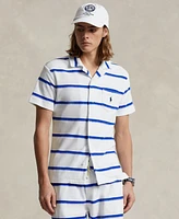 Polo Ralph Lauren Men's Custom Slim Fit Striped Terry Camp Shirt