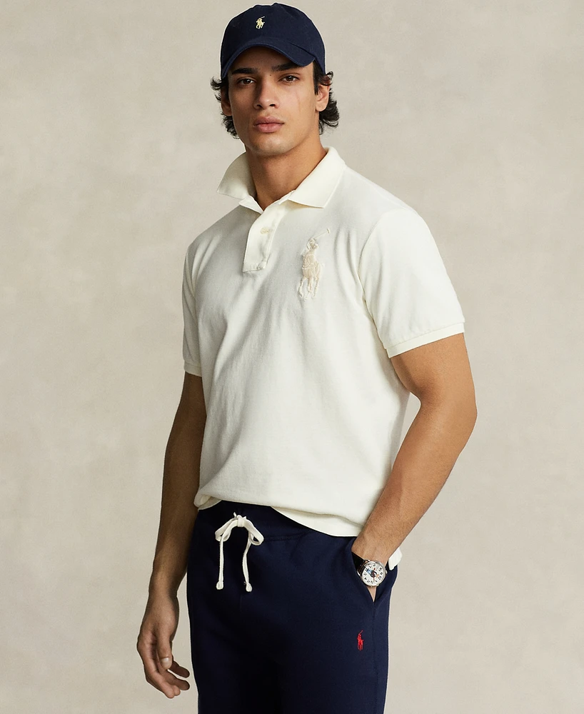 Polo Ralph Lauren Men's Custom Slim Fit Big Pony Mesh Polo Shirt