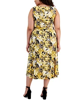 Kasper Plus Floral-Print Fit & Flare Dress