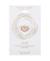 Unwritten Rose Quartz Heart Ring