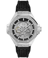 Philipp Plein Men's Automatic Skeleton Royal Silicone Strap Watch 46mm