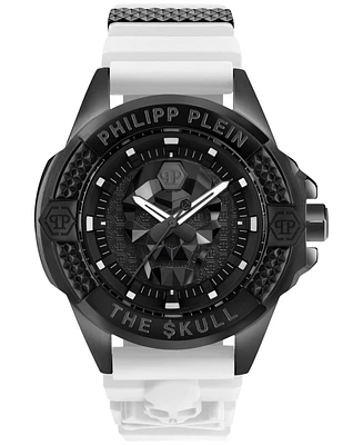 Philipp Plein Men's The Skull White Silicone Strap Watch 44mm