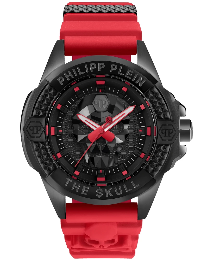 Philipp Plein Men's The Skull Silicone Strap Watch 44mm