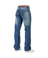 Men's Relaxed Straight Handcrafted Wash Premium Denim Signature Jeans