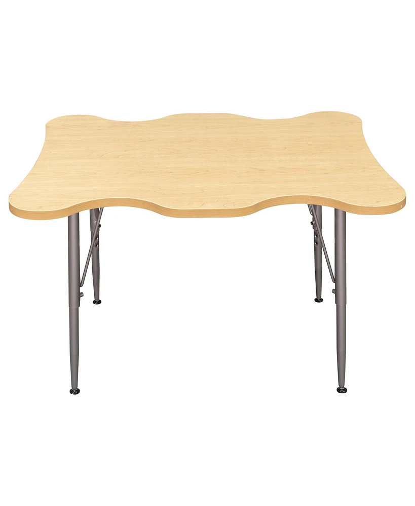 Tot Mate My Place Rectangular Table, Adjustable Height Legs, Table Top Range 21" to 30", Ready-To-Assemble