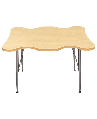 Tot Mate My Place Rectangular Table, Adjustable Height Legs, Table Top Range 21" to 30", Ready-To-Assemble