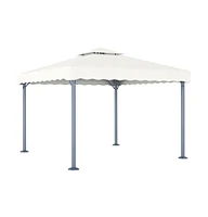 Gazebo 118.1"x118.1" Cream Aluminum