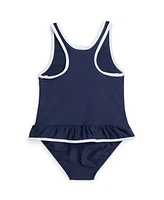 Polo Ralph Lauren Baby Girls Bear Ruffled One Piece Round Neck Swimsuit