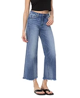 Flying Monkey Women's High Rise Wide Leg Jeans