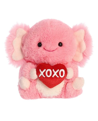Aurora Mini Xoxo Axolotl Rolly Pet Round Plush Toy Pink 5"