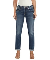 Silver Jeans Co. Women's Boyfriend Mid Rise Slim Leg