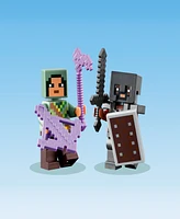 Lego Minecraft The Deep Dark Battle 21246 Toy Building Set with Elven Arbalest knight and Dwarven Netherite knight