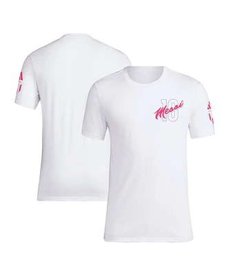 Men's adidas Lionel Messi White Vice T-shirt