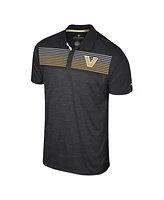 Men's Colosseum Black Vanderbilt Commodores Langmore Polo Shirt