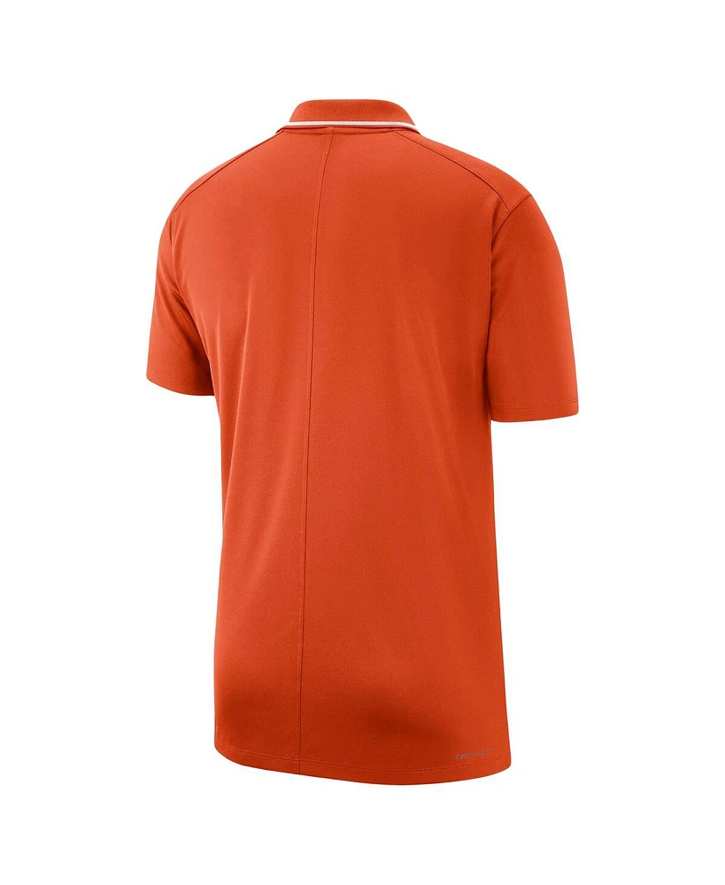 Men's Nike Orange Clemson Tigers 2023 Coaches Performance Polo Shirt