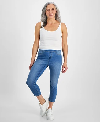 Style & Co Petite Mid Rise Pull-On Capri Jeggings, Created for Macy's