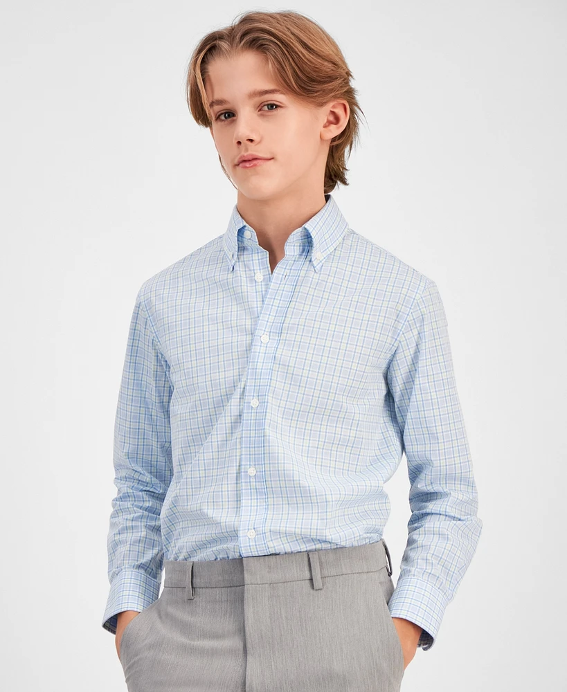 Big Boys Classic Fit Long Sleeve Dress Shirt