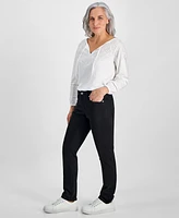 Style & Co Petite Mid Rise Slim Leg Jeans, Created for Macy's