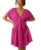 Free People Women's Serenity Embroidered Mini Dress