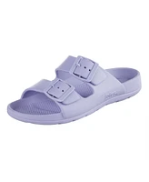 Totes Women's Double Buckle Adjustable Slide with Everywear