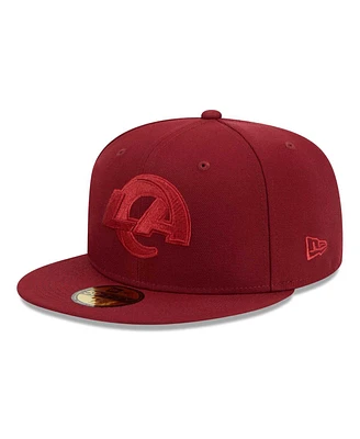 Men's New Era Cardinal Los Angeles Rams Color Pack 59FIFTY Fitted Hat