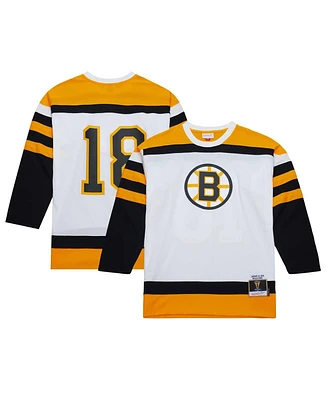 Men's Mitchell & Ness Willie O'Ree White Boston Bruins 1958 Blue Line Player Jersey