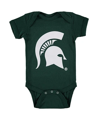 Baby Boys and Girls Green Michigan State Spartans Big Logo Bodysuit