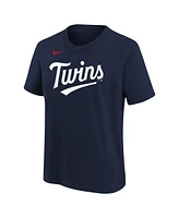 Big Boys Nike Pablo Lopez Navy Minnesota Twins Name and Number T-shirt