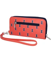 Women's Illinois Fighting Illini Zip-Around Wristlet Wallet