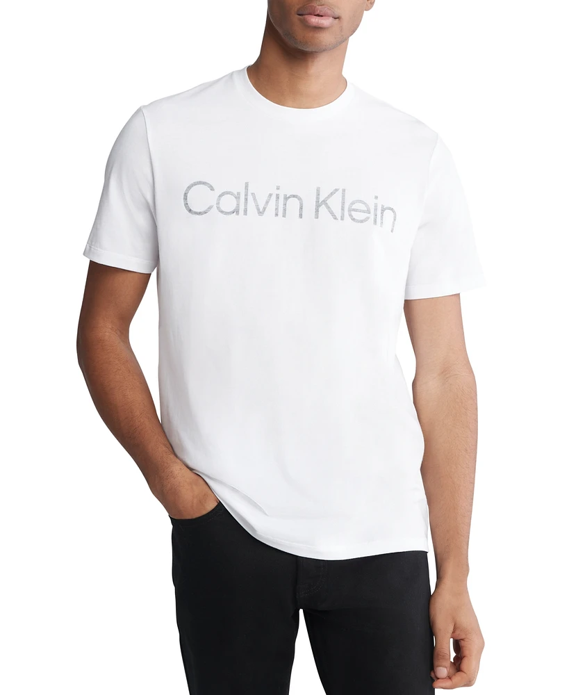 Calvin Klein Men's Short Sleeve Crewneck Faded Logo Graphic T-Shirt