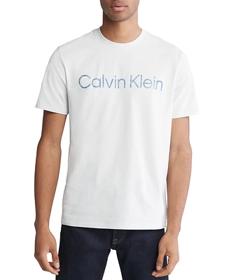 Calvin Klein Men's Short Sleeve Crewneck Faded Logo Graphic T-Shirt