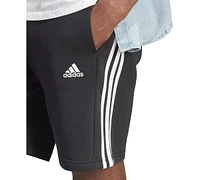 adidas Men's 3-Stripes 10" Fleece Shorts