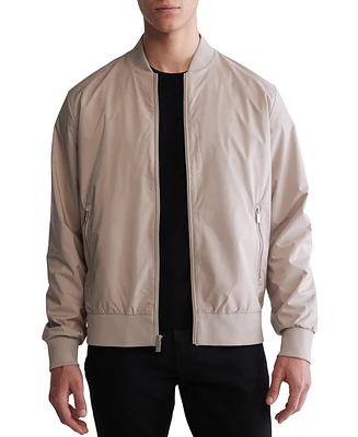 Calvin Klein Men's Logo-Print Matte Bomber Jacket