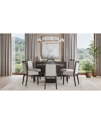 Tivie 7pc Dining Set (Round Table + 6 Chairs)