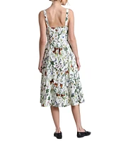 Avec Les Filles Women's Printed A-Line Midi Dress